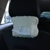 2026 Accesorios Nuevos para Coche Caja de Pañuelos de Oso de Peluche de Dibujos Animados y Juego de Almohadillas para el Hombro