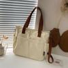 Original feito em casa Multi-bolso Zipper Commuter Engrossado Canvas Tote All-match Artístico Estudante Ombro Crossbody Canvas Bag