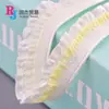Renda com Babados de Camada Dupla Estilo Coreano Cor Fresca Acabamento de Nylon Elástico de 1,2cm Acessórios DIY para Roupas, Chapéus e Bolsas