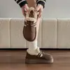 Zapatos de invierno 2026 nuevos, estilo Birkenstock, suela gruesa, forro de felpa, estilo coreano simple, deportivos, cálidos y casuales, de algodón
