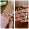 Vento Frio Prata Quebrada Vários Dois Pérola Laço Pingente Colar Pulseira Moda Feminina Luxo Leve Joias de Alta Qualidade Explosões