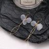 Brincos de Flor de Gelo Fresca com Franjas Estilo Coreano, Brincos Longos Pendentes Translúcidos, Brincos Elegantes e Estilosos para Mulheres, Acessórios da Moda Atacado