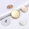 Botones de plástico imitación metal electrochapado para camisas, prendas de punto, suéteres, botones de alta costura para abrigos y gabardinas, botones versátiles