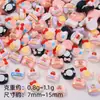 Mini Cabeça de Gato Fofa Desenho Animado Artesanal DIY Cola de Creme Resina Acessórios Charms para Crocs Pacote de Materiais para Enfeites Atacado