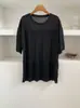 Camiseta Feminina de Verão 2026 com Bordas Desfiadas, Manga Curta, Fina e Confortável, Respirável, Modelo Soltinho e Casual