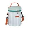 Directo de Fábrica Bolsa para Lonchera Cilindro Rayado Coreano Moda Portátil Bolsa de Almuerzo Hombro Picnic Bolsa de Lonchera Cilindro
