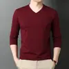 Camisa base lisa para homens, camiseta de manga comprida, camiseta lisa redonda juvenil para homens, camiseta versátil de manga comprida slim fit para outono e inverno para homens