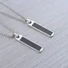 Colar Longo Europeu e Americano Simples e Personalizado para Homens Aço Inoxidável Pingente de Casal Acessórios de Joias Atacado