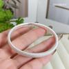 Pulsera de plata de ley 9999 para mujer, estilo antiguo, con diseño de galaxia, sólida, cerrada, sencilla y elegante, ideal como regalo para novia.