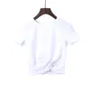 Blusa Cropped de Manga Curta Cor Sólida Estilo Coreano de Verão Slim Fit Tendência Camiseta de Manga Curta