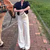 Jeans Acampanados Versátiles de Cintura Alta para Mujer, Estilo Commuter, de Dongdaemun, Corea del Sur