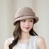 Nuevo Sombrero Elegante y con Estilo Francés de Ala Ancha, Sombrero de Moda de Verano con Lazo, Sombrero Tipo Cubeta Tejido Estilo Hepburn