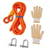 Cuerda de remolque de rescate premium para exteriores, Cuerda de tracción engrosada para coches y camiones, Cuerda de arrastre de alta resistencia, Cuerda de rescate reforzada