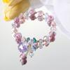 Primavera e verão nova pequena pulseira de cristal de borboleta fresca Joker moda cor pulseira de cristal de vidro em estoque atacado