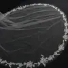 Estilo Europeu e Americano Vestido de Casamento Longo Branco Renda de Alta Qualidade Acessórios Véu Longo Noiva Véu de Casamento 3m
