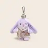 Chaveiro Pingente de Pelúcia Coelho Wendi Wendy Laço Borboleta Estilo Europeu Boneca Companheira de Cura Autêntico Original