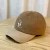 Gorra Infantil 2024 Nuevo Color Combinado Oso Marrón Primavera y Otoño Pana Mostrando la Cara Pequeña Ins Moda Marca Gorra de Béisbol para Hombres