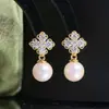 Accesorios DIY Plata de Ley S925 Exquisito Colgante Base para Pendiente de Perla Set de Producto Semi-acabado 7-12