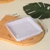 Caja Rectangular de Plástico para Pastel de Hilo de Carne, Caja de Empaque Transparente para Pastel de Huevo Casero, Caja Blíster para Empaque de Pastel de Esposa Horneado