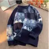Suéter Retorcido para Hombre Otoño e Invierno Forro Polar Engrosado Perezoso Básico de Punto Vintage Puntada Cálido Holgado Ropa de Línea