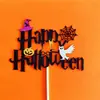 Decoração de Halloween Topo de Bolo Abóbora Morcego Bruxa Fantasma Halloween Decoração de Bolo de Halloween