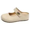 Zapatos Birkenstock para Mujer con Aumento Oculto de Altura, Adecuados para Verano y Otoño 2026, para Usar Afuera, Combinados con Faldas, Medias Pantuflas Cerradas sin Cierre, Pantuflas de Suela Suave con Aumento de Altura