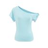 25 Novo Design de Estilo Verão Cor Sólida Laço Manga Curta Camiseta Slim Fit Ombro a Ombro Top Hot Girl