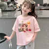 Camiseta de Algodón Puro con Estampado Versátil y Elegante para Niñas, Manga Corta, Nueva para Verano 2026