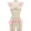 Suprimento transfronteiriço sexy oco duas cores opcionais fofo para menina conjunto de arreio dividido O0917 + P0294