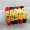 Novo 26 Tai Sui Corda de Couro Aço Titânio Cinco Caminhos Deus da Riqueza Pulseira Atacado Pulseira Masculina Fivela Magnética Cor Resistente