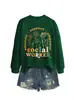Apoio ao Defensor Capacitar Amazon Ebay Site Independente Moda Casual Moletom Feminino Estiloso