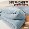 Lençol de Cama Espesso de Veludo de Leite para Inverno Peça Única Flanela Lã Coral Dormitório Solteiro/Casal 1.5m Capa de Edredom de Lã Conjunto de Três Peças