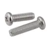 Tornillos de Acero Inoxidable 304 de Cabeza Redonda Ranurada Pm Tornillos Mecánicos de Cabeza Plana M3 M3.5 M4 Rosca Extendida Gb818