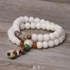 Pulseira de Jade Branco Bodhi Criativa Pulseira estilo Chinês Círculo Duplo Raiz de Bodhi Lótus fábrica atacado geração