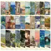 30 marcapáginas estilo pintura al óleo, tarjetas de papel creativas, marcadores de lectura, carpetas esenciales para estudiantes con buen aspecto.