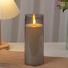 Control Remoto Transfronterizo Luz de Vela Electrónica LED Portavasos Acrílico Vela Gris Morandi Luz de Atmósfera Romántica para Bodas Venta al por Mayor