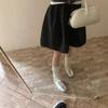 Falda Miu de estilo coreano para mujer, falda sencilla con costuras de encaje, holgada y ajustada, de corte A, para primavera y verano de 2025