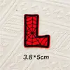 5cmQ Teia de Aranha Gorducha Letra Número Patch de Bordado Autoadesivo Patch Decorativo para Bordado DIY em Diário/Computador Patch de Tecido