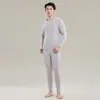 Yu Zhaolin Conjunto de Ropa Interior Otoño para Jóvenes Modal Camelia Cuidado de la Piel Ropa Interior Térmica Capa Base para Hombre
