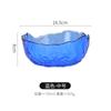 Bol de Vidrio Martillado con Borde Dorado Japonés Venta al por Mayor Set de Vajilla Transparente Estilo Nórdico Bol de Postre Plato Bol de Vidrio