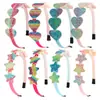 Faixa de Cabelo Estrela Amor Colorida da Moda Faixa de Cabelo Arco-Íris Degradê Sereia Acessórios de Cabelo para Festa Infantil