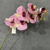 Flor artificial Phalaenopsis de 7 cabezas, tacto húmedo, hecha a mano, para bodas, accesorios de fotografía para vestido de mano