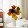 Popular Nuevo Ramo de Flores Artificiales de Color Otoñal Corona de Hojas de Arce Calabaza de Acción de Gracias Decoración del Hogar Halloween Paquete de Otoño