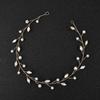 Europeu e Americano Transfronteiriço Noiva Casamento Proteína Olho de Cavalo Diamante Corrente Macia Faixa de Cabelo Pérola Acessórios de Cabelo Feitos à Mão Headwear