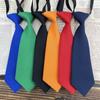 Corbata Pequeña Ultracorta para Mujer, Color Sólido, Floja, Linda, Estilo Preppy, Gratis, Rayas Estilo Japonés, Marrón Retro, Jardín de Niños Masculino