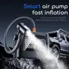 Power bank digital portátil multi-funcional con pantalla, inflador de llantas para coche, inalámbrico, de emergencia