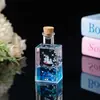 Botella Pequeña Cuadrada de Acrílico Reloj de Arena Líquido Aceite Gota Velero Botella de Deriva Decoración de Escritorio para el Hogar Pequeños Adornos Regalos para Niños