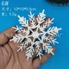 1.6-15cm Exportação Transfronteiriça Natal Floco de Neve Cena de Neve Local Plástico Floco de Neve Branco Pingente Árvore de Natal Suprimentos