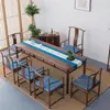 Nueva Combinación de Mesa de Té Sólida y Sillas Estilo Chino, Mesa de Té de Olmo Viejo, Mesa de Arte de Té de Nogal Negro, Mesa de Té para Sala de Té, Mesa de Té Simple