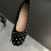 Sapatos Baixos Femininos com Estampa de Leopardo e Bolinhas Laço Boca Rasa Primavera 2026 Novos Bico Redondo Sapatilhas Retrô